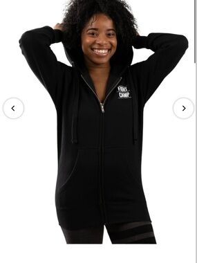 Fight Camp Black Zip-Up Hoodie
